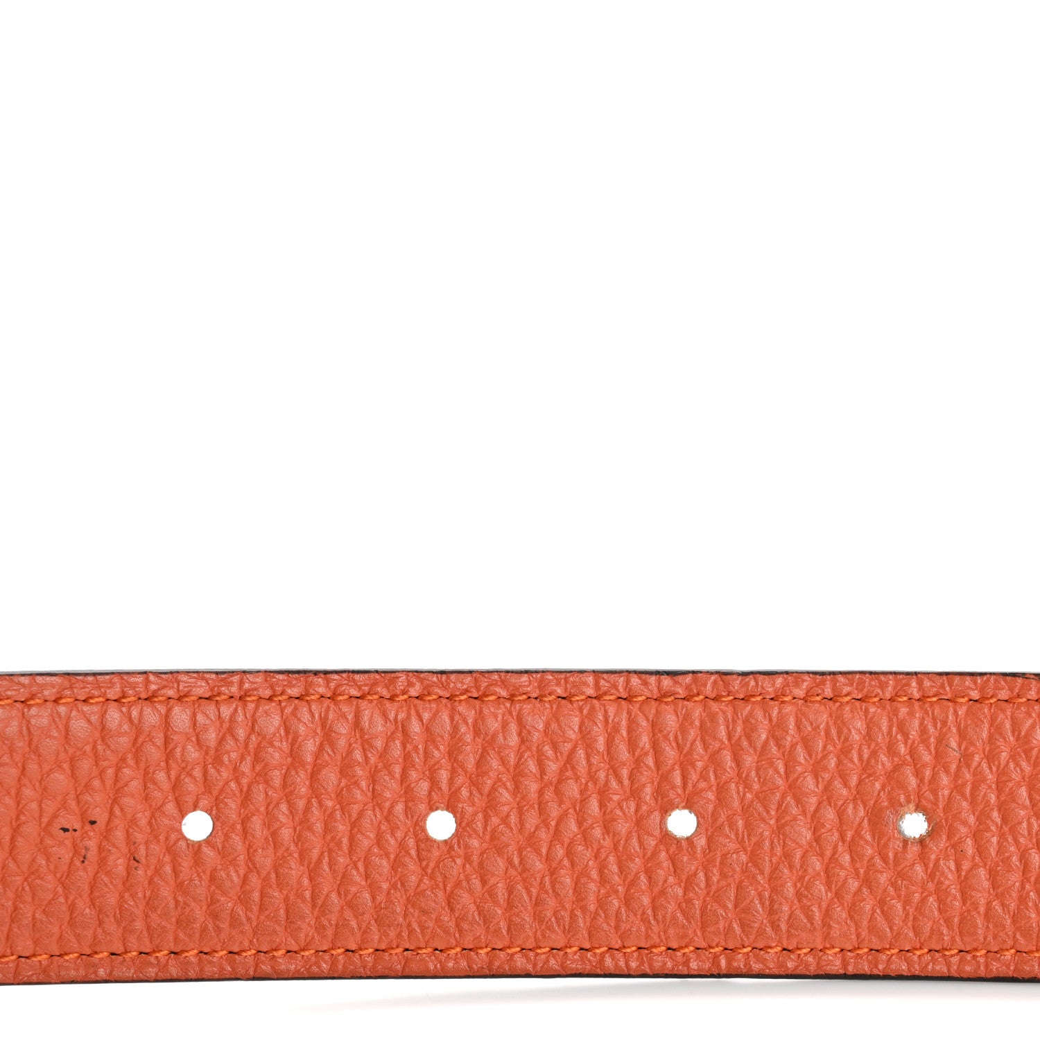 Hermes Box Togo 32mm H Belt 90 36 Black Orange 3 of 11