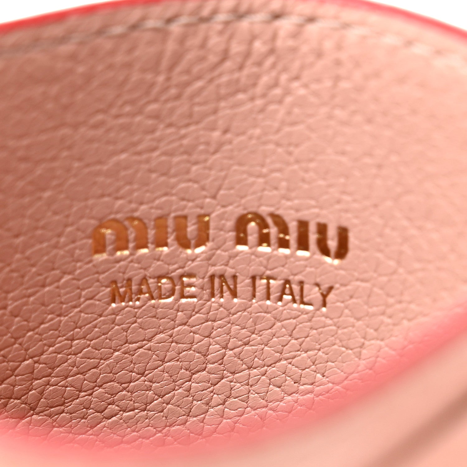 Miu Miu Goatskin Madras Heart Card Case Orchidea 6 of 7