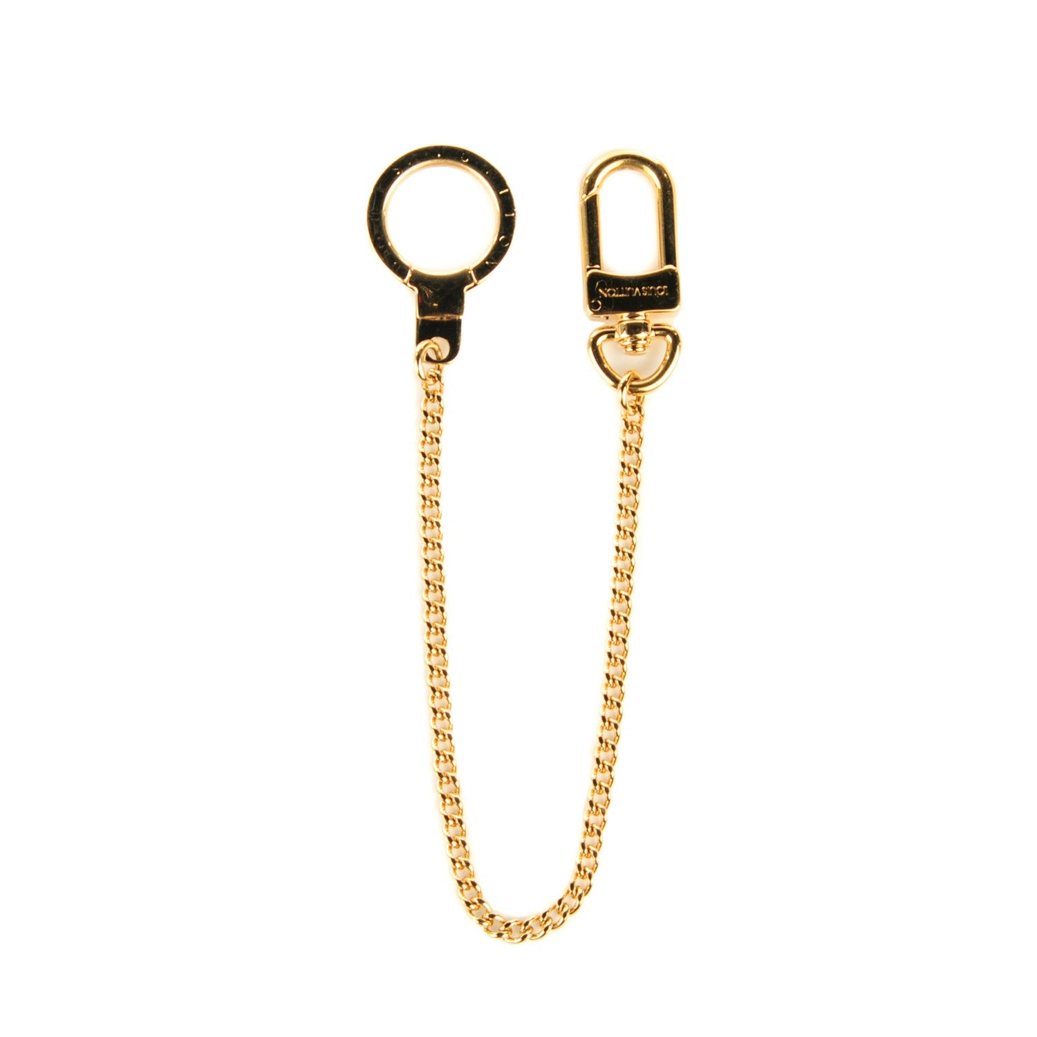 Louis Vuitton Metal Pochette Extender Key Ring Chain Gold 1 of 4