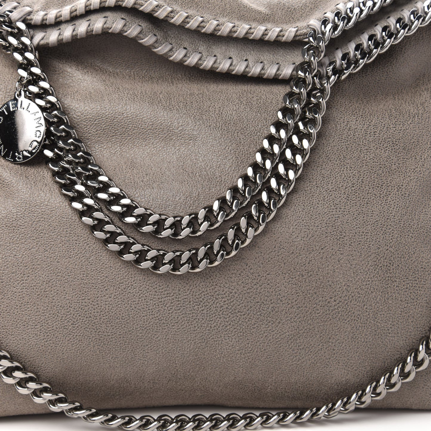 Shaggy Deer Falabella Fold Over Tote Grey