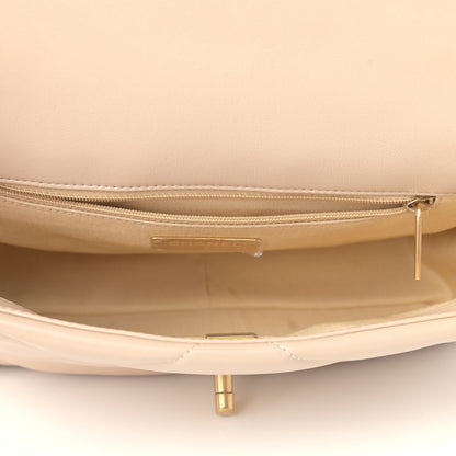 Chanel Lambskin Quilted Medium Chanel 19 Flap Beige 5 of 9