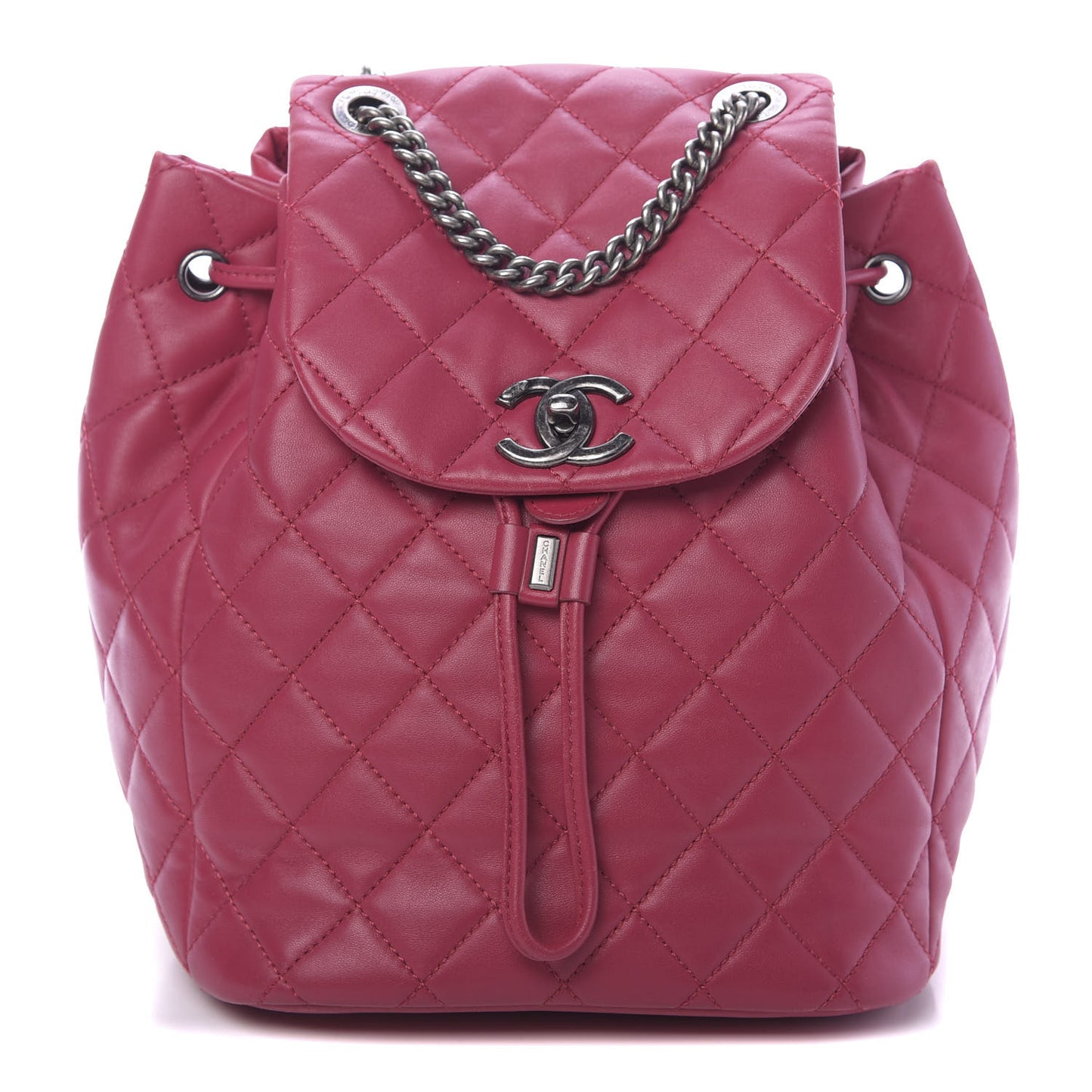 Lambskin Quilted Daily Supple Backpack Fuchsia