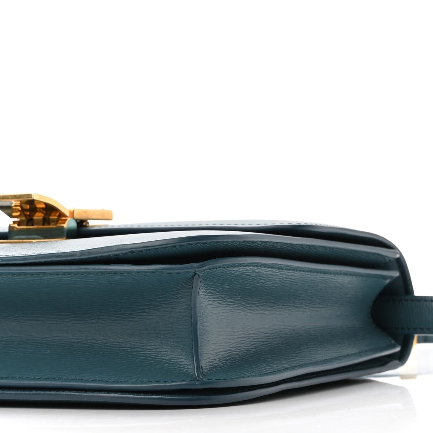 Liege Calfskin Medium Classic Box Flap Bag Blue Slate