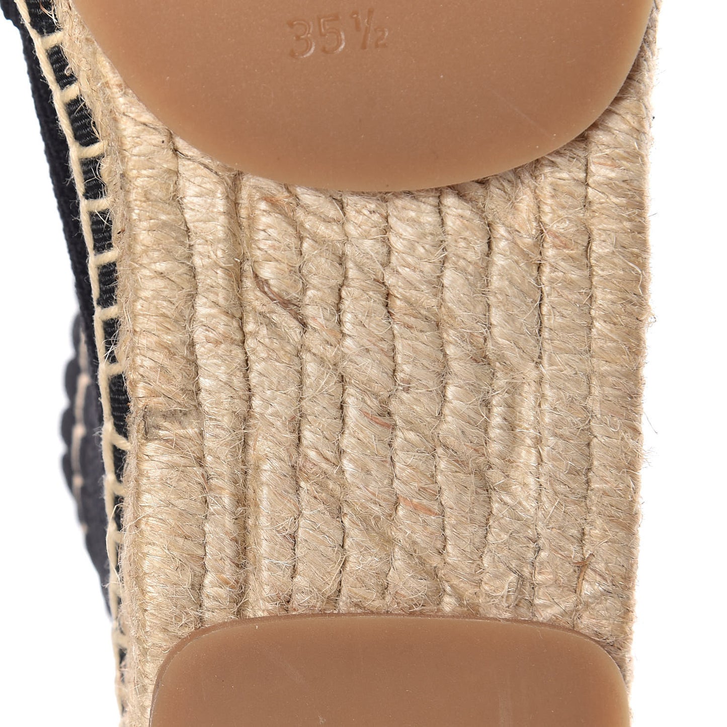 Knit Pearlescent Espadrille 35.5 Black