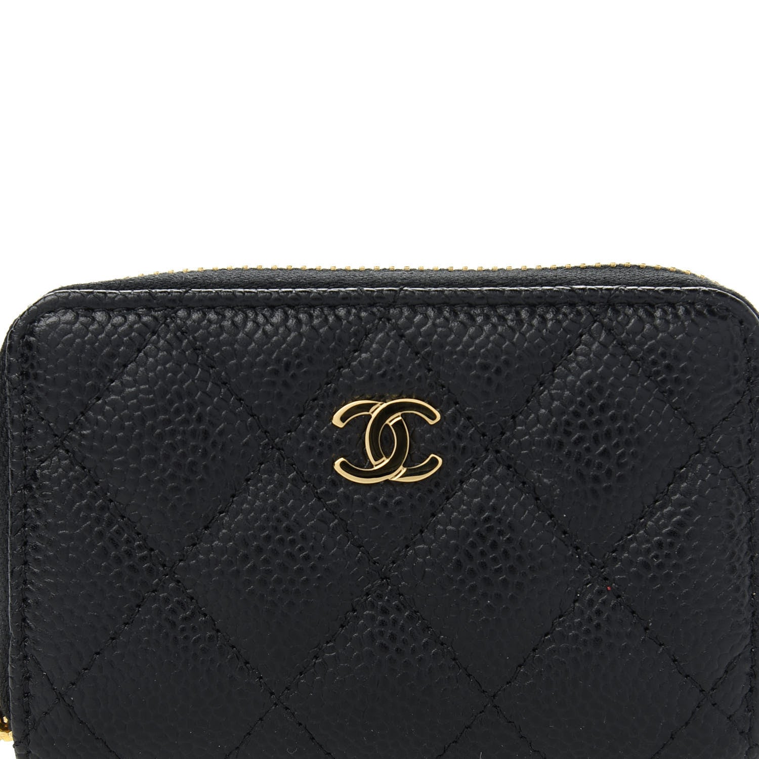 Chanel Caviar Quilted Zip Coin Purse Black 9 of 10