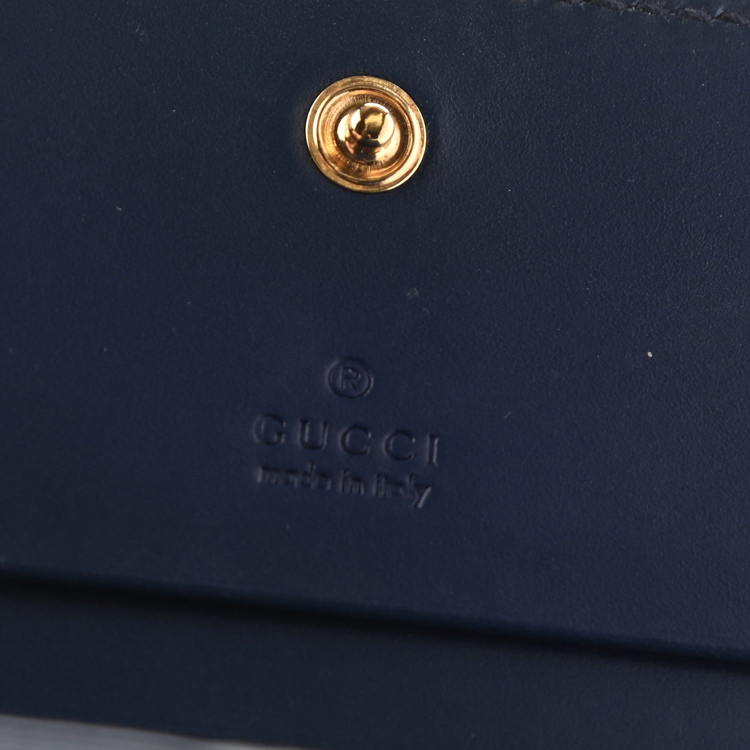 Gucci Guccissima Card Case Wallet Blue 6 of 8