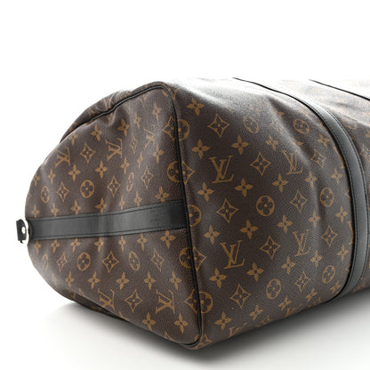 Louis Vuitton Monogram Macassar Keepall Bandouliere 55 8 of 9
