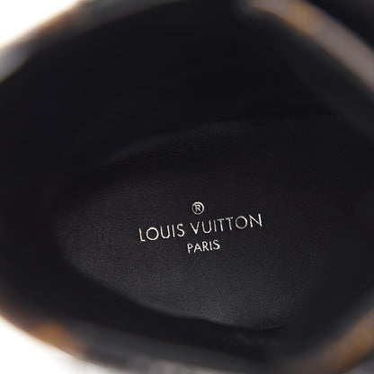 Louis Vuitton Suede Calfskin Monogram Laureate Platform Desert Boots 35 Black 7 of 9