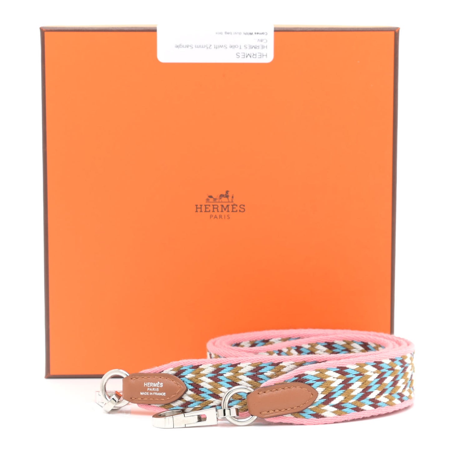 Toile Swift 25mm Sangle Cavale Shoulder Strap Rose d'Ete White Gold