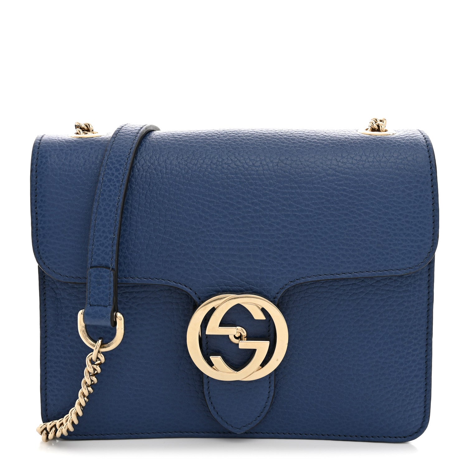 Gucci Dollar Calfskin Small Interlocking G Shoulder Bag Caspian 1 of 10