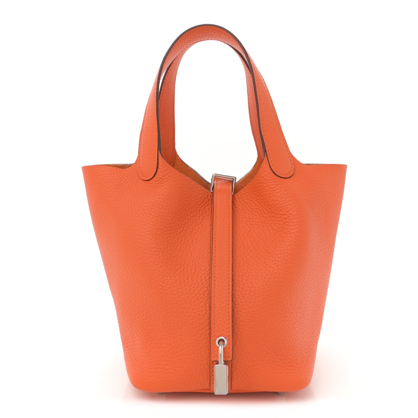 Taurillon Clemence Picotin Lock 18 PM Orange