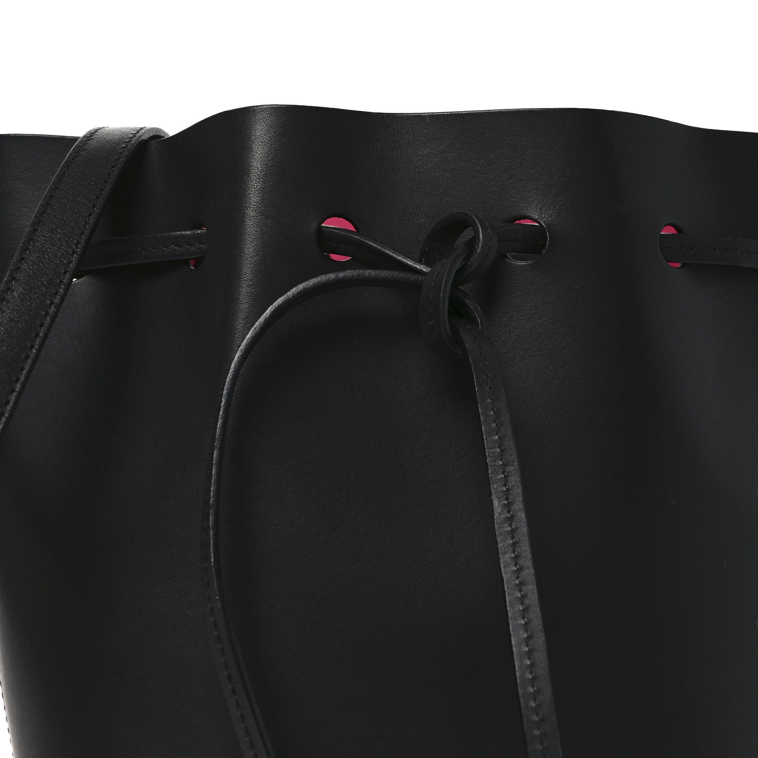 Mansur Gavriel Vegetable Tanned Calfskin Mini Bucket Bag Black Dolly 8 of 10