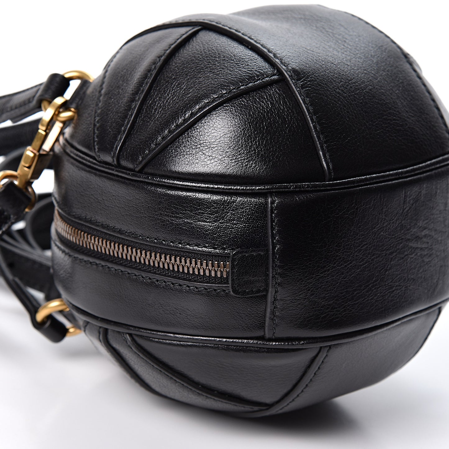 Piuma Lux Energy Mini Tifosa Basketball Shaped Shoulder Bag Black