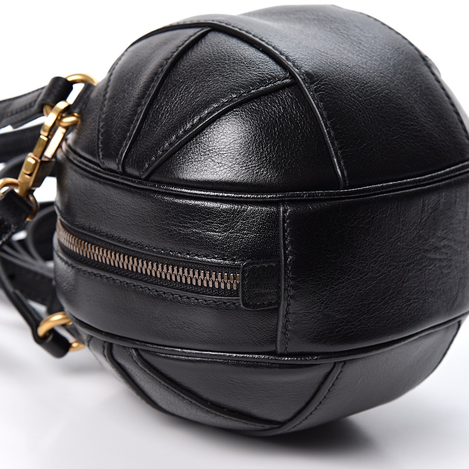 Gucci Piuma Lux Energy Mini Tifosa Basketball Shaped Shoulder Bag Black 8 of 9
