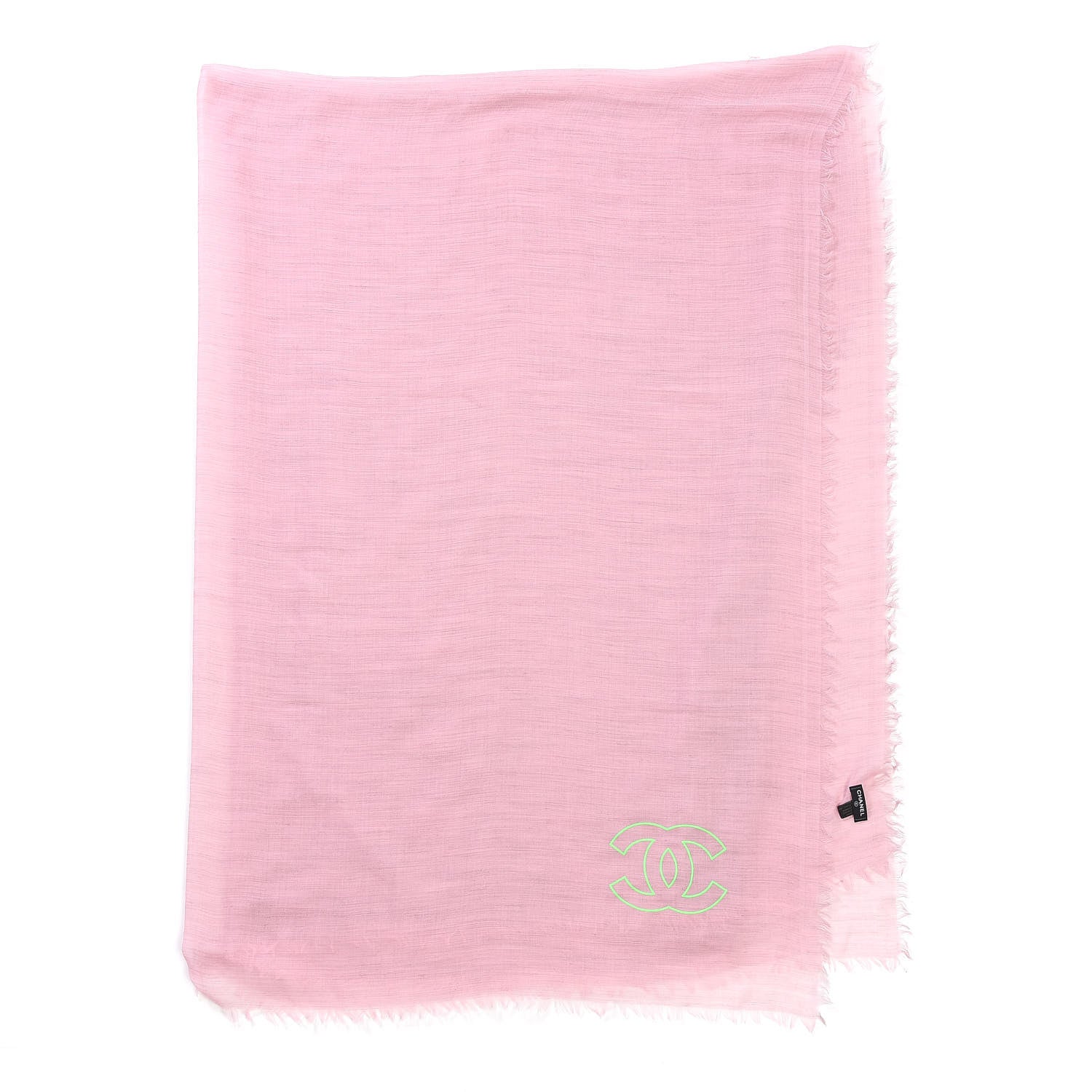 Chanel Cashmere CC Logo Scarf Pink 1 of 5