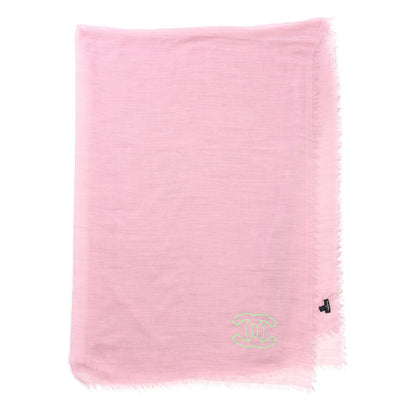 Chanel Cashmere CC Logo Scarf Pink 1 of 5