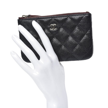 Chanel Caviar Quilted Small Cosmetic Case Black 2 of 8
