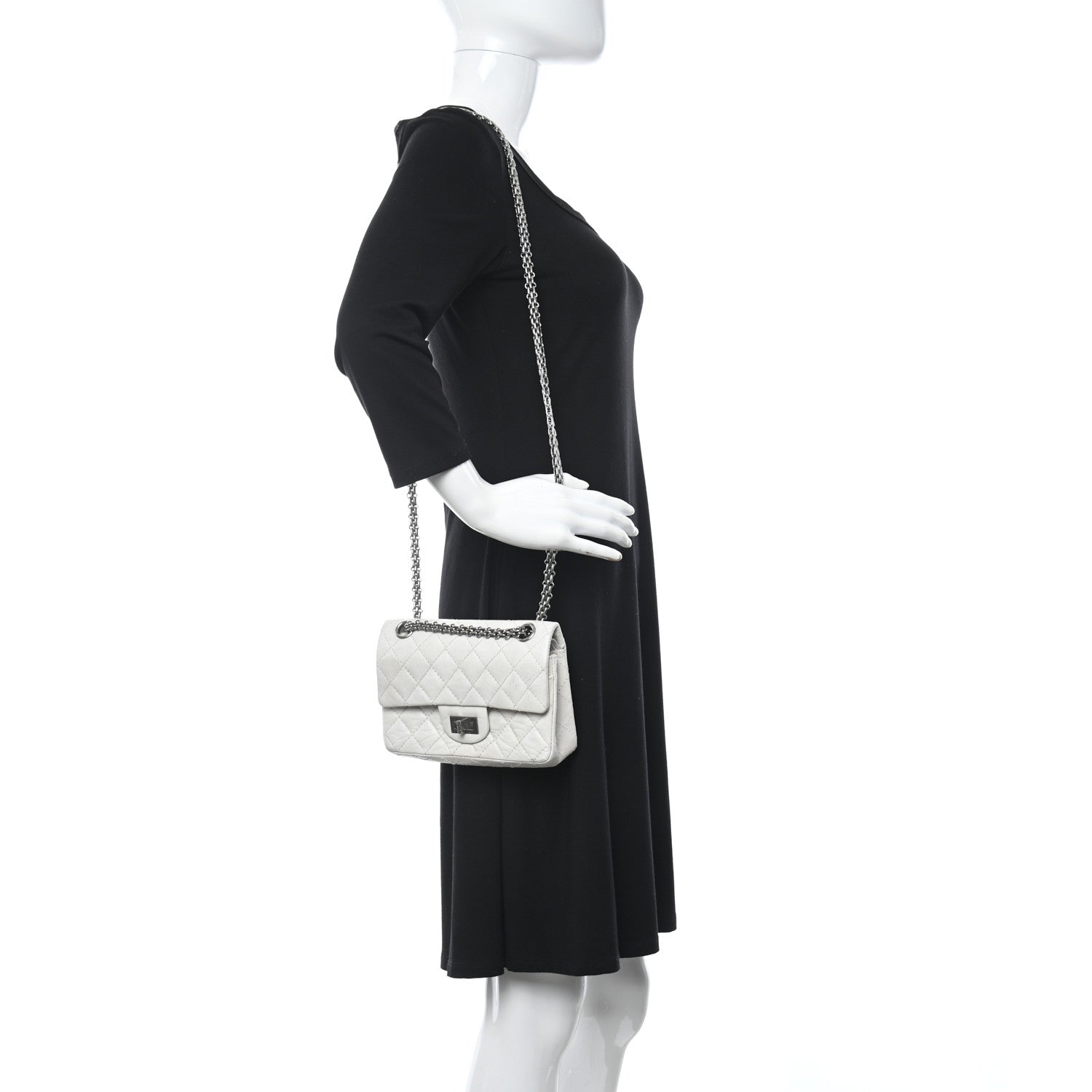 Chanel Aged Calfskin 50th Anniversary 2.55 Reissue 224 Flap White 3 of 5