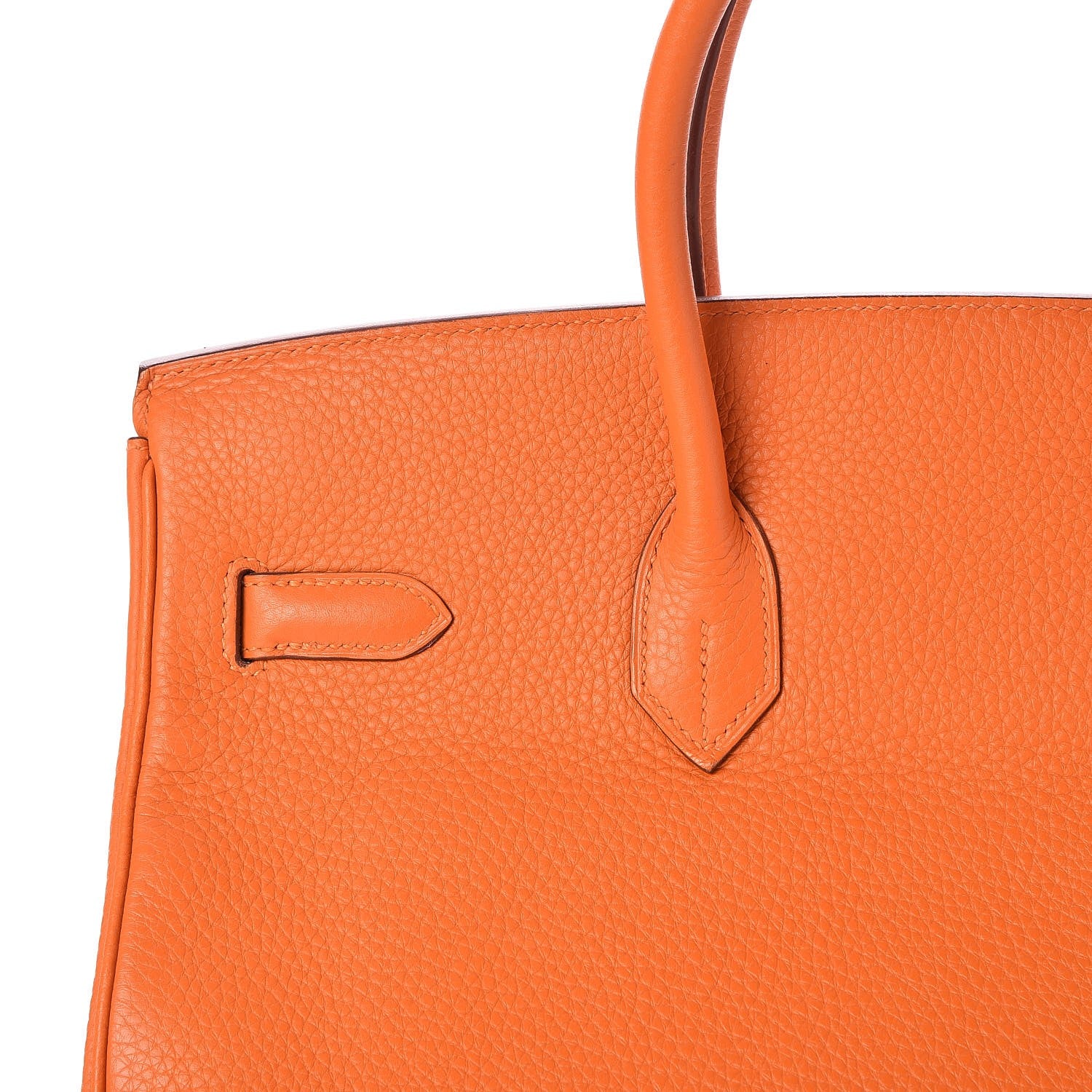 Hermes Taurillon Clemence Birkin 35 Orange 25 of 32
