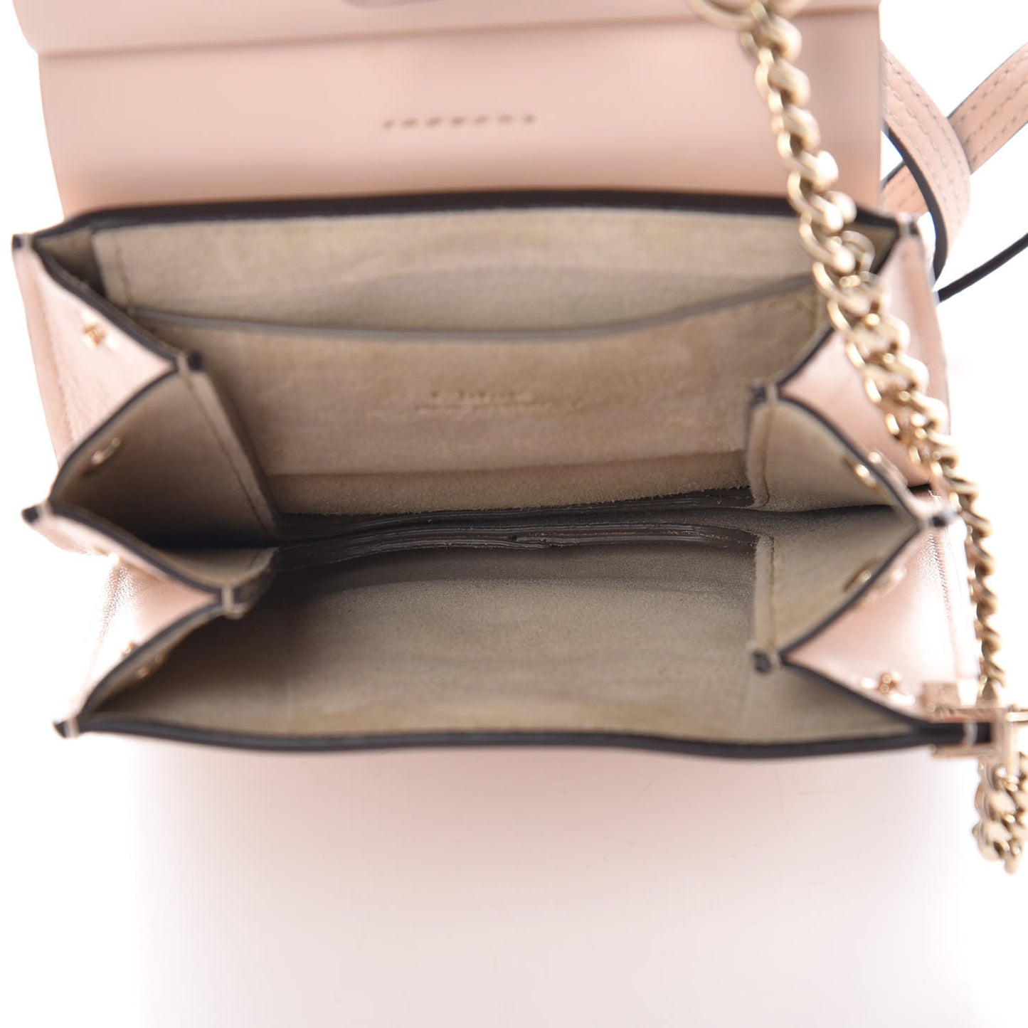 Suede Calfskin Mini Faye Bracelet Bag Cement Pink