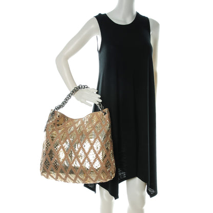 Chanel Python Crochet Soft and Chain Large Hobo Gold 2 of 7