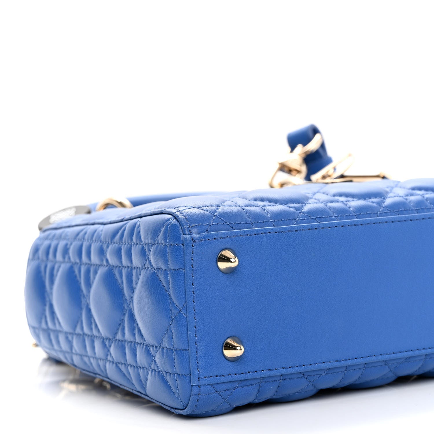 Christian Dior Lambskin Cannage Small Lucky Badges My Lady Dior Blue 8 of 10