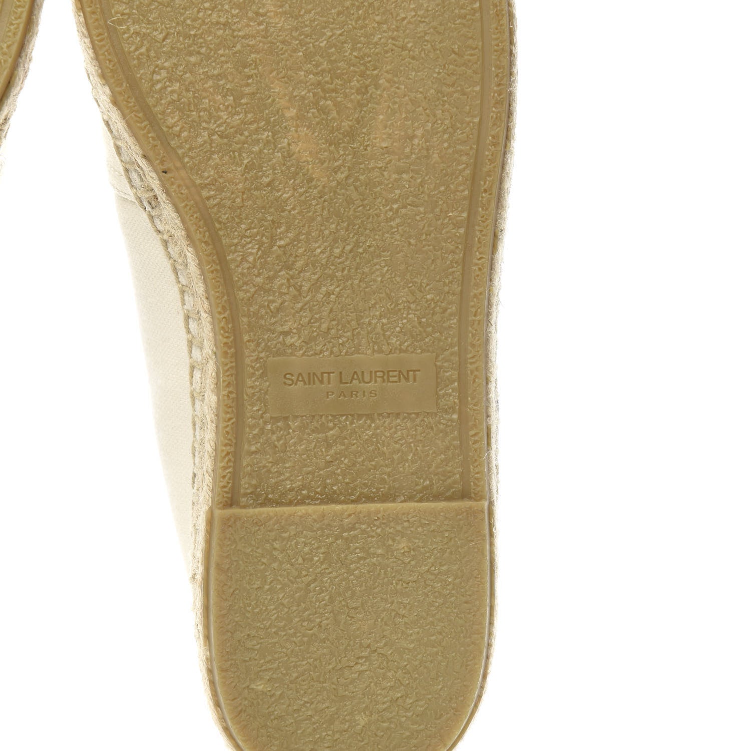 Saint Laurent Canvas Nappa Elba Light Logo Embroidered Espadrilles 41.5 Panna 6 of 9