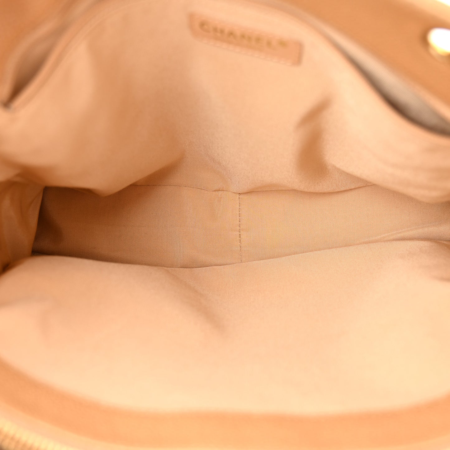 Caviar Quilted Grand Shopping Tote GST Dark Beige