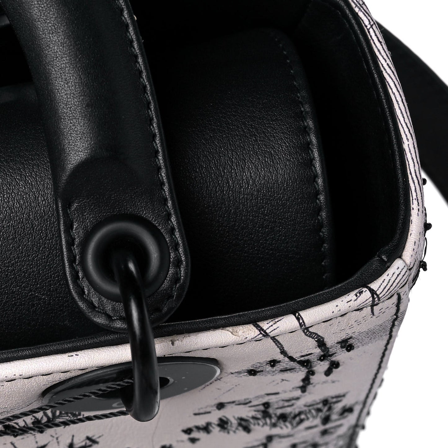 Ultra Matte Embroidered Medium Lady Dior Black