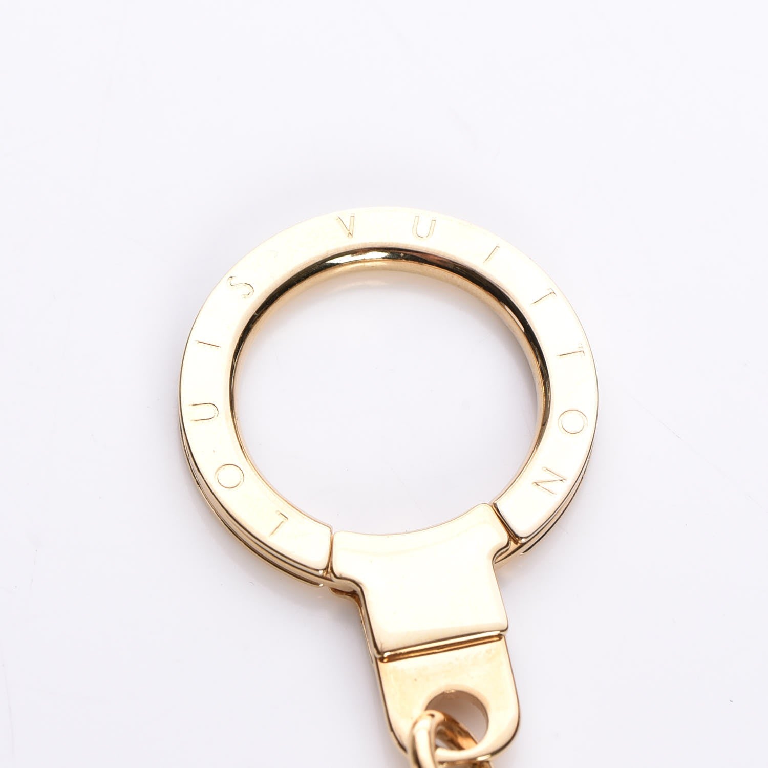 Louis Vuitton Metal Pochette Extender Key Ring Chain Gold 4 of 5