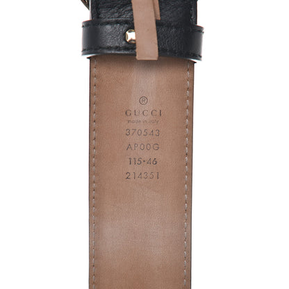 Gucci Calfskin Interlocking G 37mm Belt 115 46 Black 4 of 8