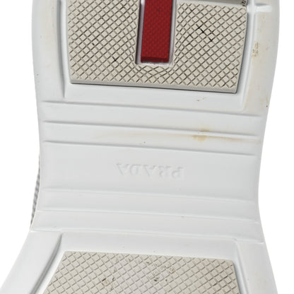 Prada Vernice Soft Mesh Mens America's Cup Biker Sneakers 6.5 White Argento 8 of 11