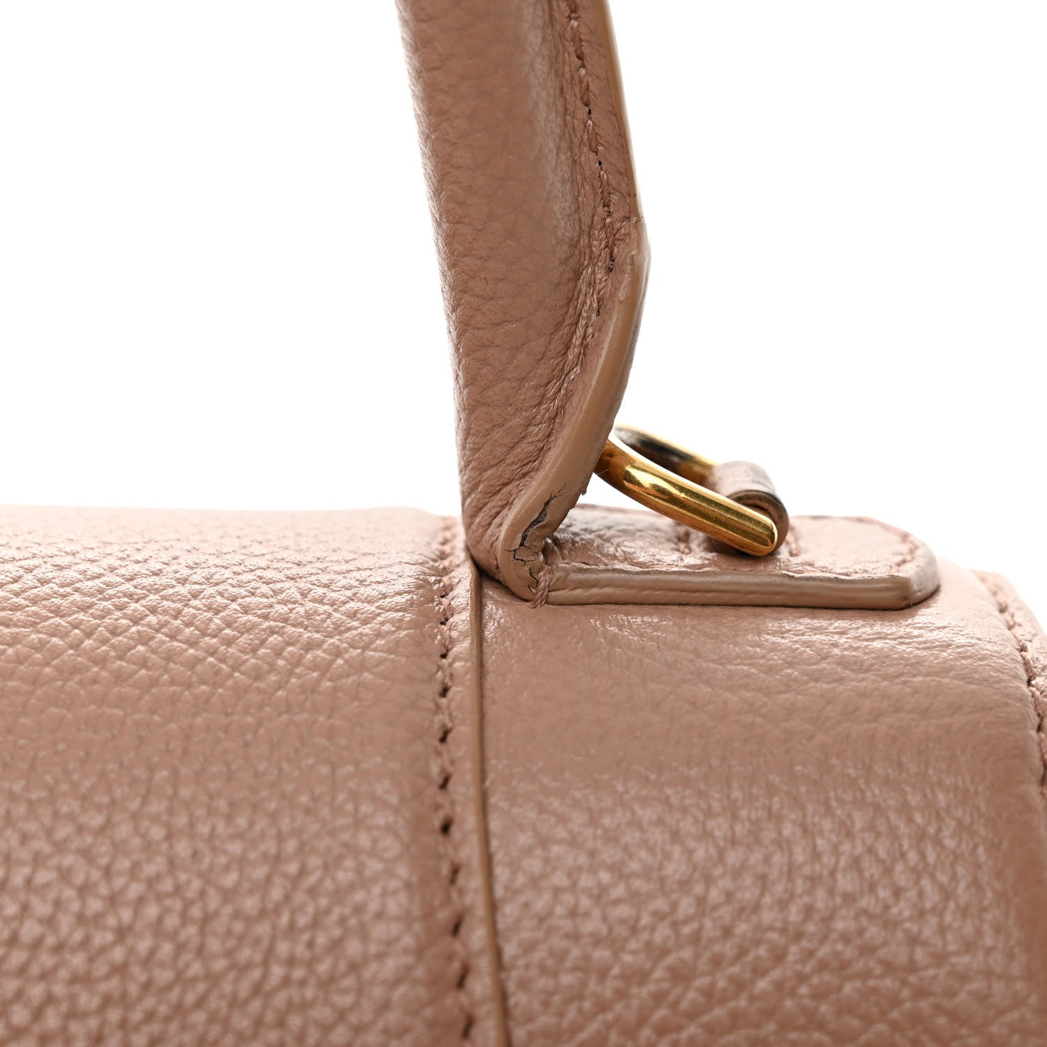 Balenciaga Grained Calfskin Small Hourglass Top Handle Bag Nude Beige 12 of 13