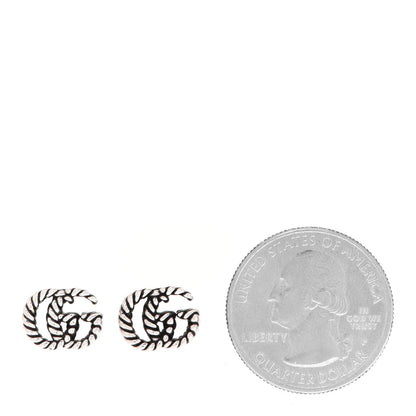 Gucci Sterling Silver Torchon Double G Earrings 2 of 5