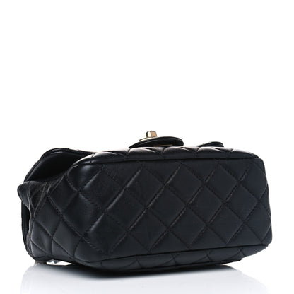 Chanel Lambskin Resin Quilted Mini Pearl Samba Square Flap Black 3 of 4
