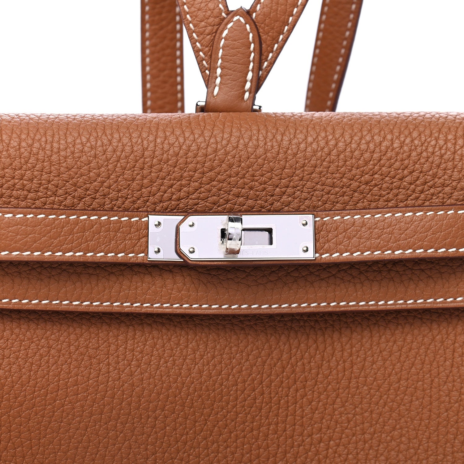 Hermes Taurillon Clemence Kelly Ado Backpack Gold 8 of 10