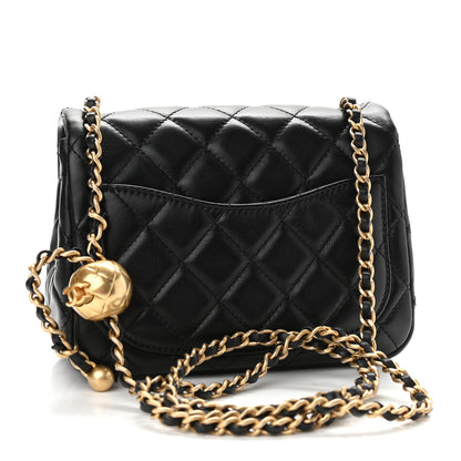 Chanel Lambskin Quilted Mini Pearl Crush Flap Black 3 of 11