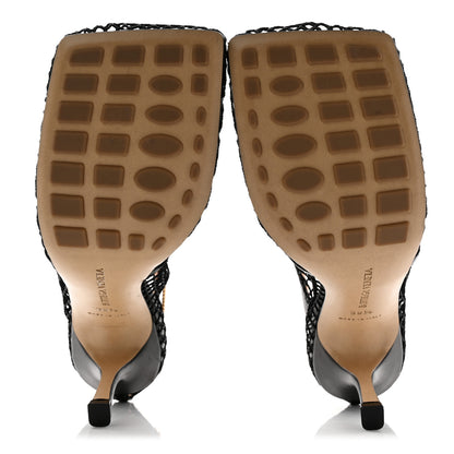 Bottega Veneta Mesh Calfskin Stretch Chain Strap 90mm Pumps 39.5 Black 5 of 9