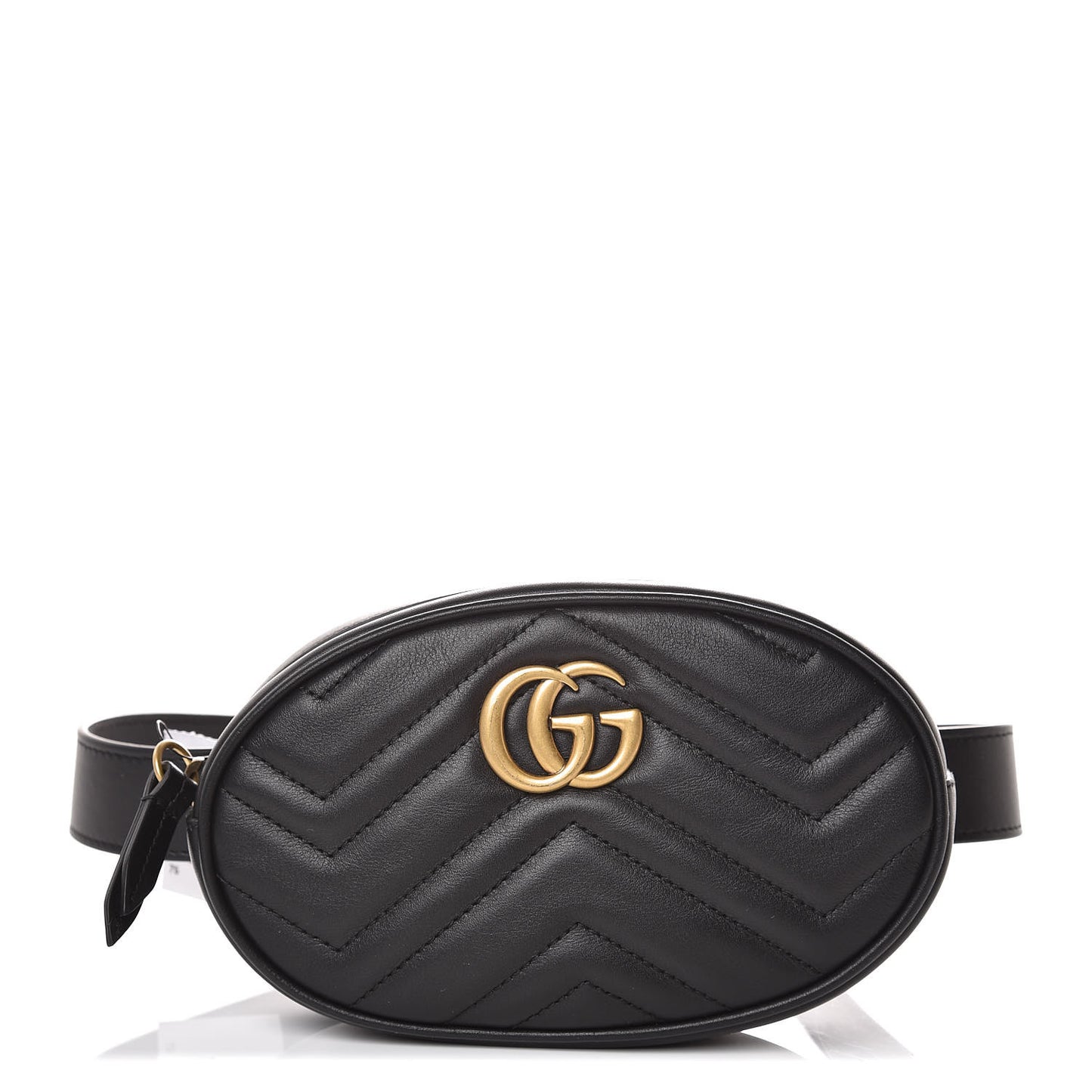 Calfskin Matelasse GG Marmont Belt Bag 75 30 Black
