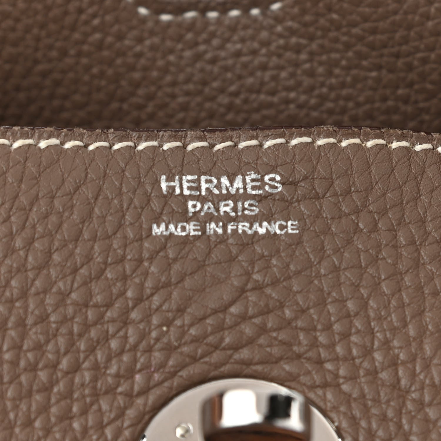 Hermes Taurillon Clemence Lindy 34 Etoupe 6 of 15