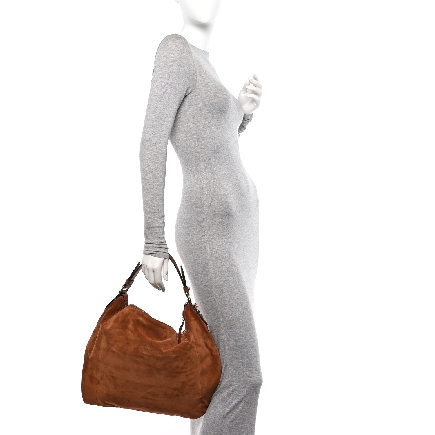 Jimmy Choo Suede Ana Hobo Bag Tan 2 of 11