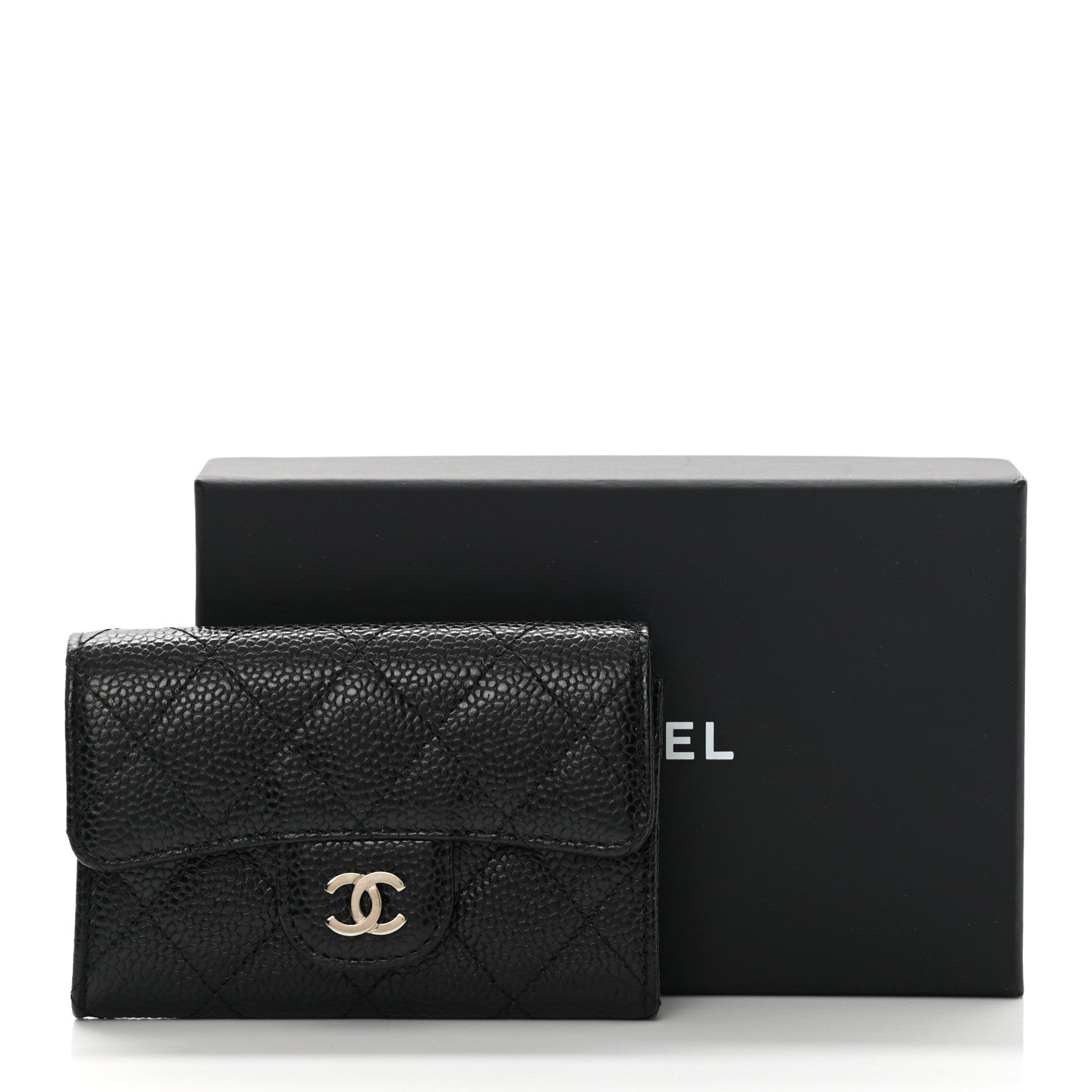 Chanel Caviar Quilted Flap Card Holder Black 9 of 9