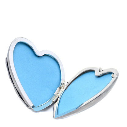 Tiffany Sterling Silver Large Ziegfeld Daisy Heart Locket Pendant 4 of 6