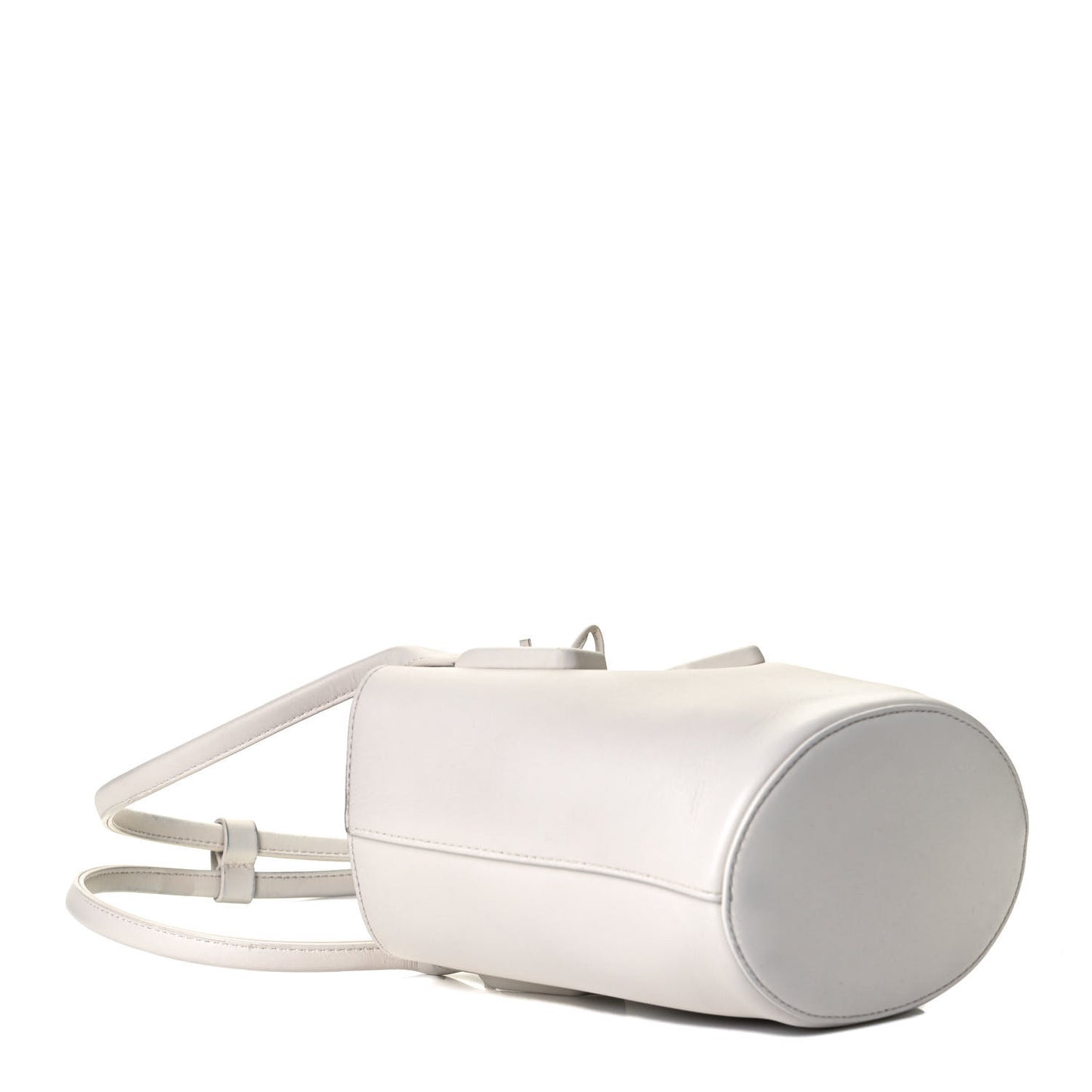 Calfskin Small Basket Tote White