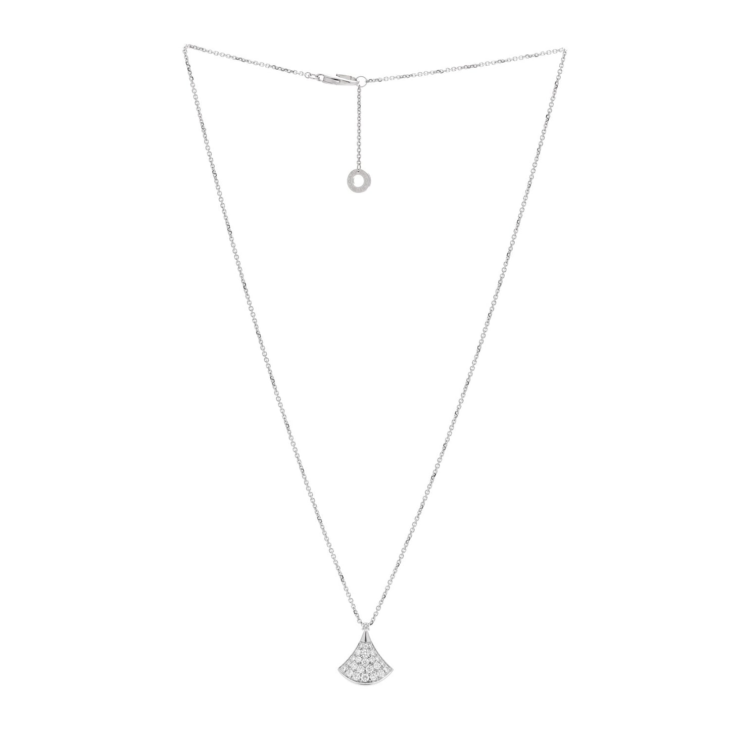 18K White Gold Diamond Divas' Dream Pave Necklace