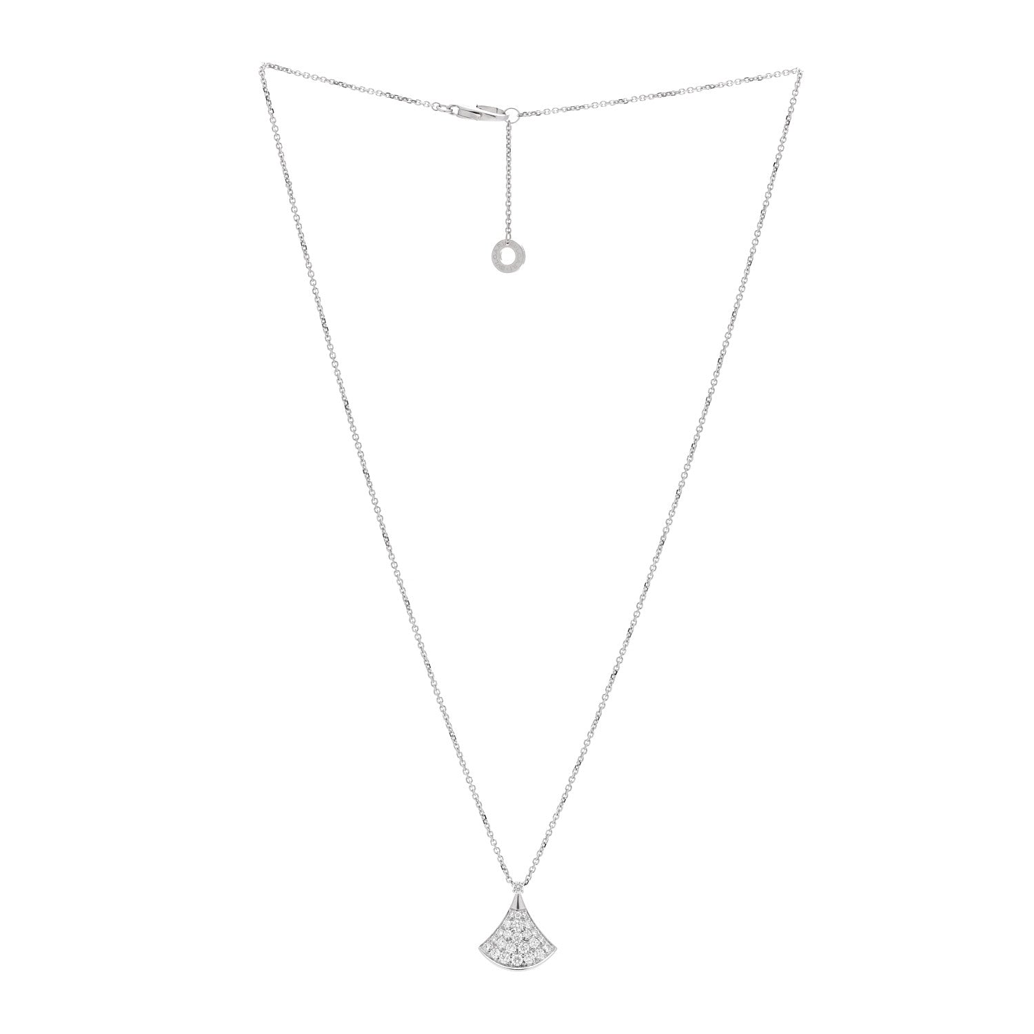 Bulgari 18K White Gold Diamond Divas' Dream Pave Necklace 3 of 5