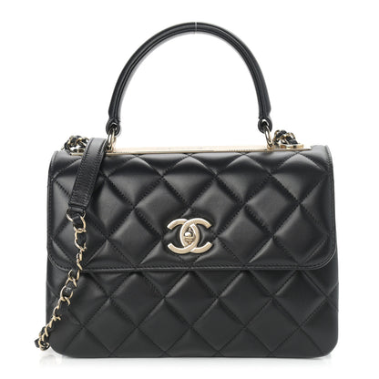 Chanel Lambskin Quilted Small Trendy CC Dual Handle Flap Bag Black 1 of 10