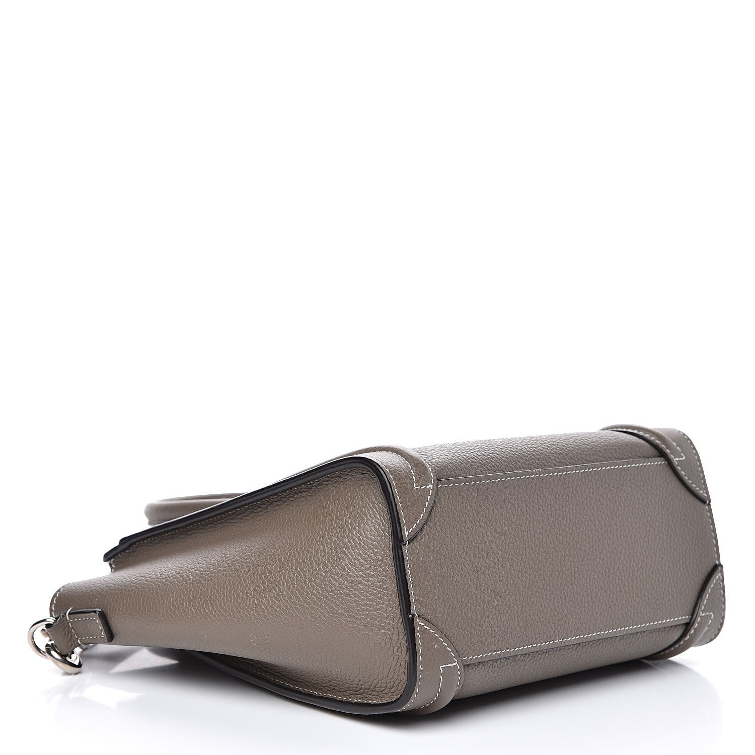 Celine Drummed Calfskin Nano Luggage Souris 4 of 12