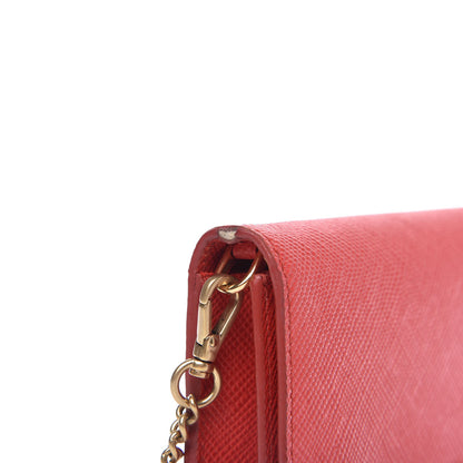 Prada Saffiano Cuir Chain Wallet Lacca 15 of 15