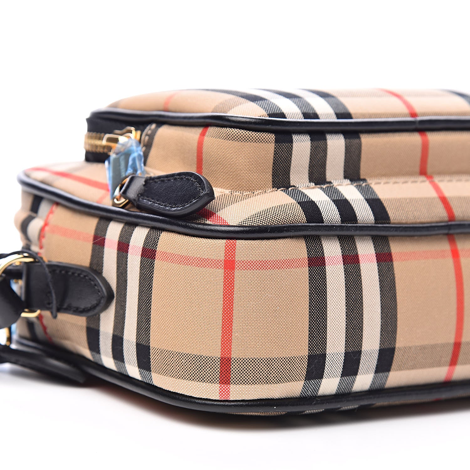 Burberry Calfskin Vintage Check Camera Bag Archive Beige 7 of 9